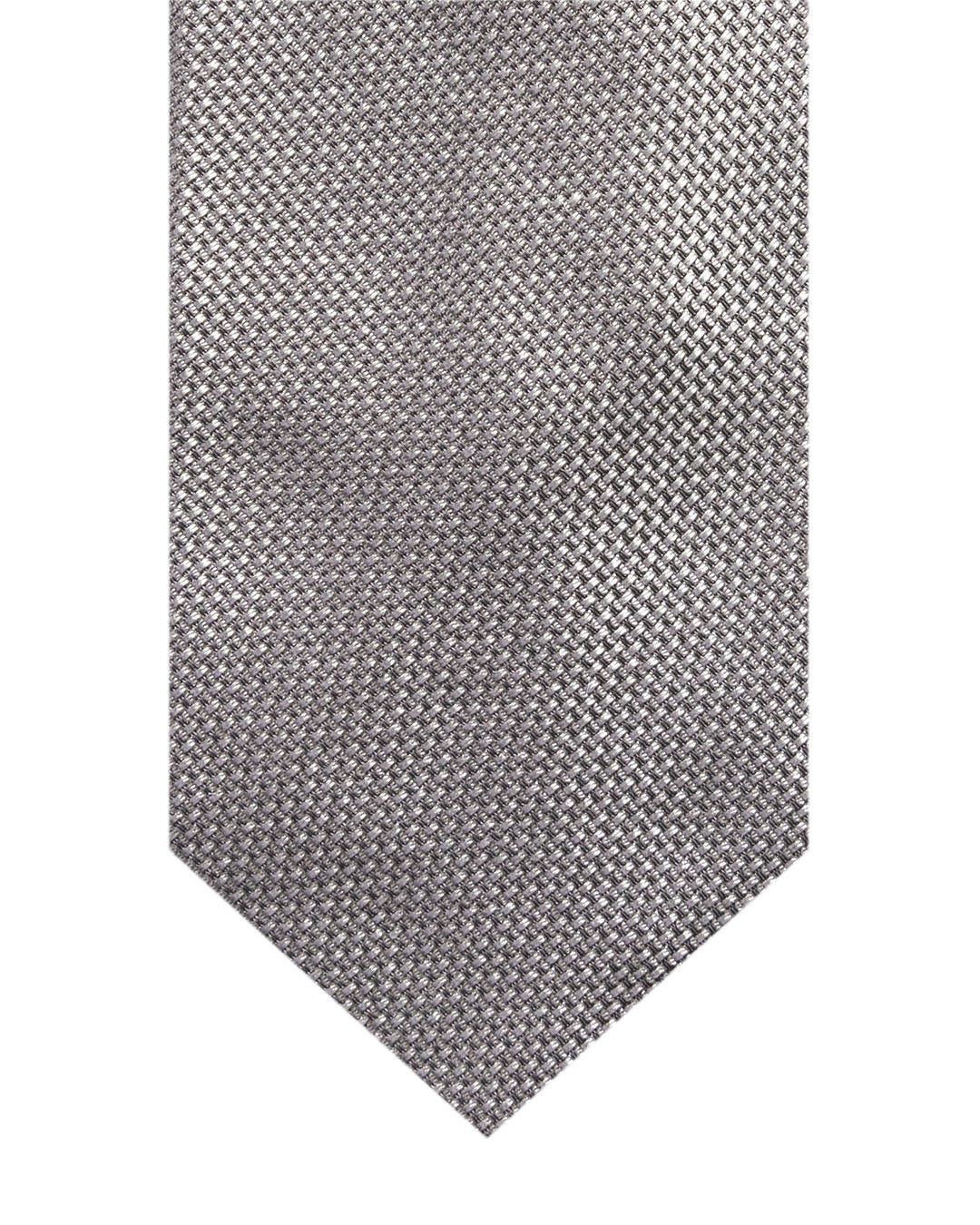 Silver Basketweave Italian Silk Tie