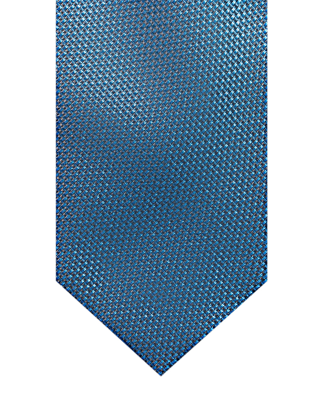 Turquoise Basketweave Italian Silk Tie