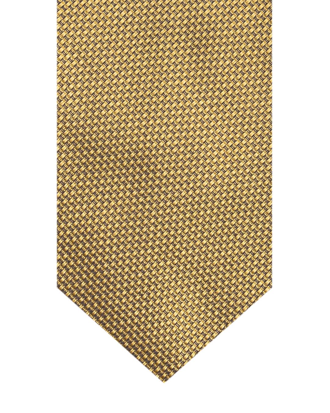 Gagliardi Yellow Basketweave Italian Silk Tie