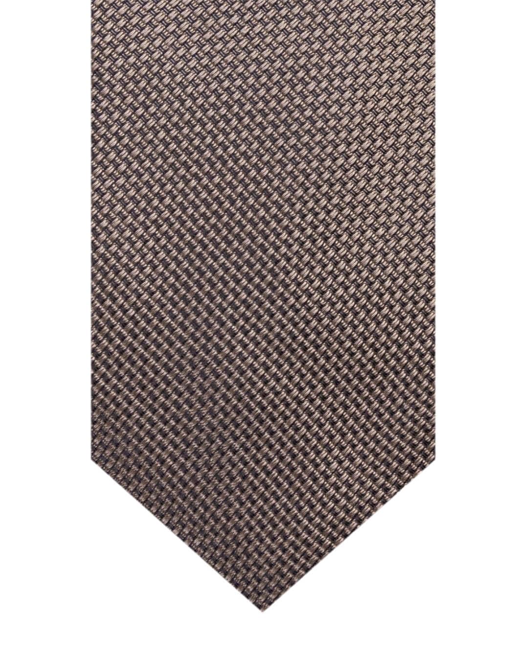 Gagliardi Gold Basketweave Italian Silk Skinny Tie