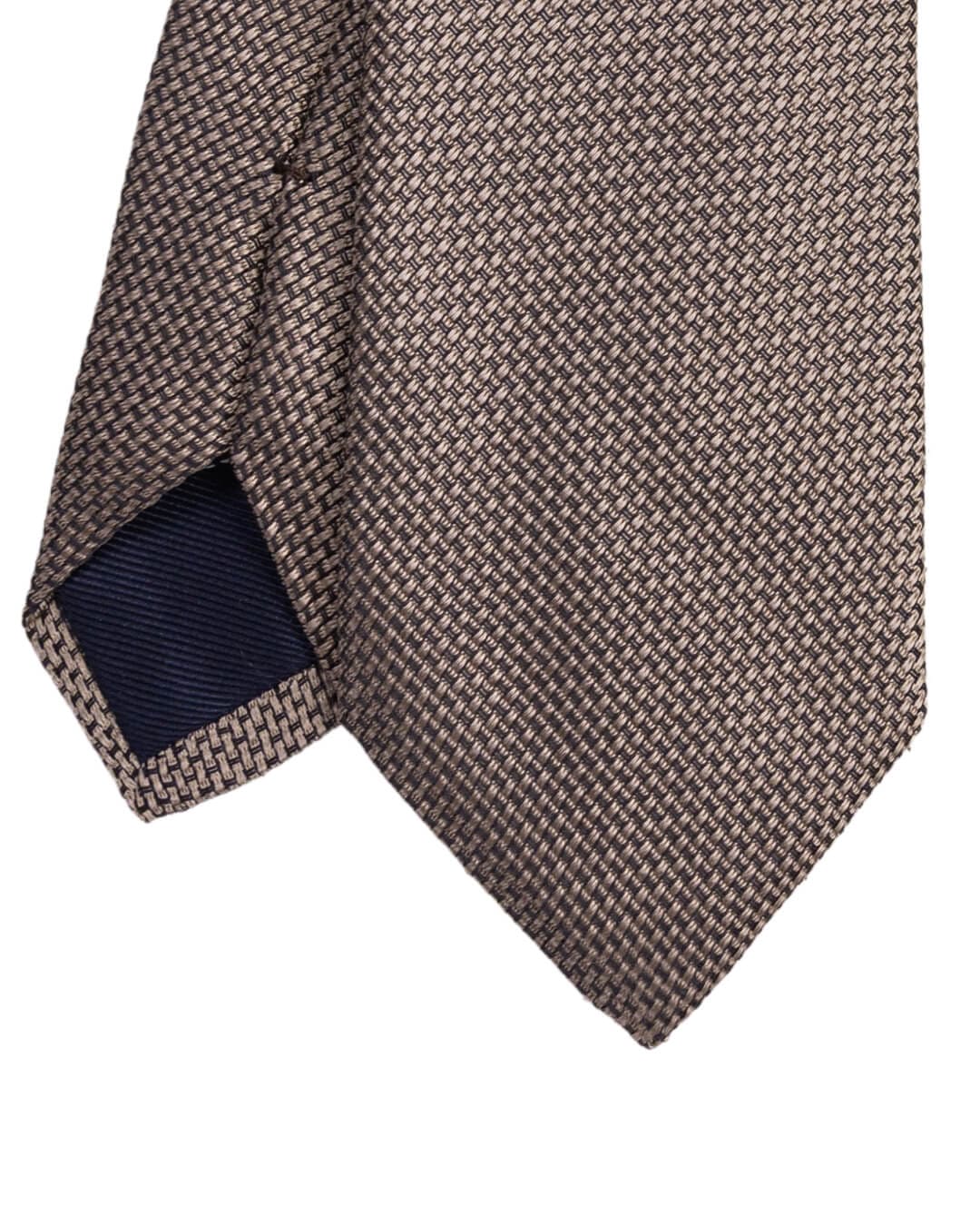 Gagliardi Gold Basketweave Italian Silk Skinny Tie