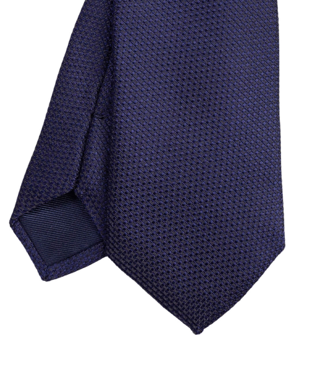 Gagliardi Navy Basketweave Italian Silk Skinny Tie