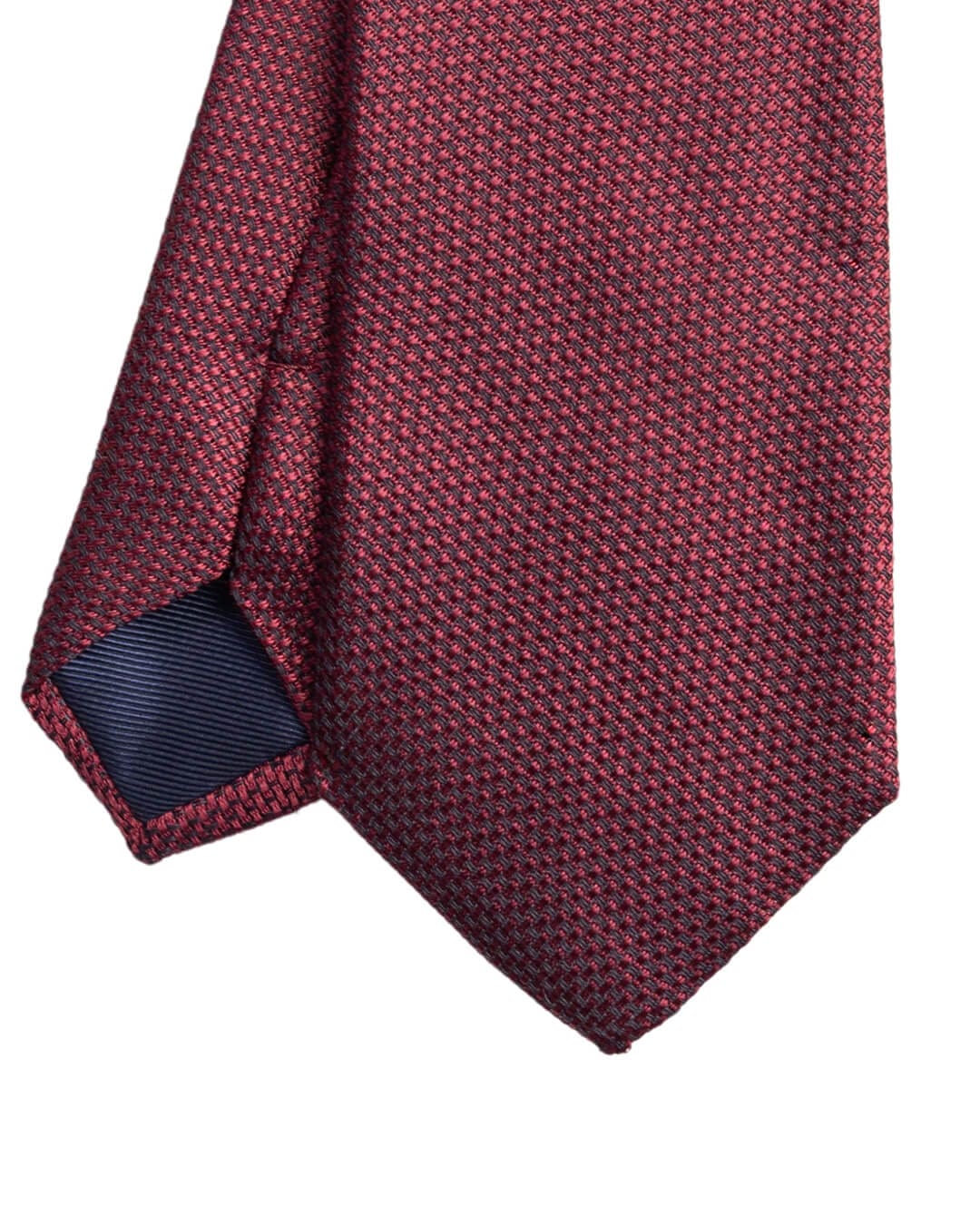Gagliardi Red Basketweave Italian Silk Skinny Tie