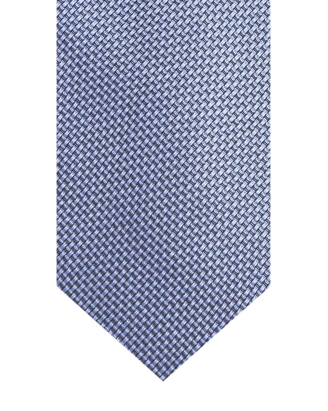 Gagliardi Sky Basketweave Italian Silk Skinny Tie