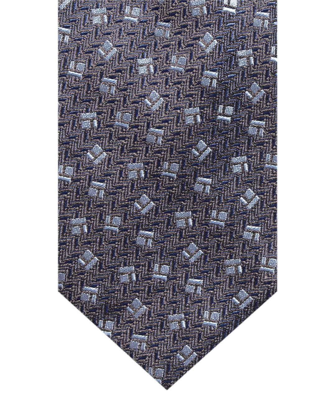 Navy Squares Italian Silk Tie