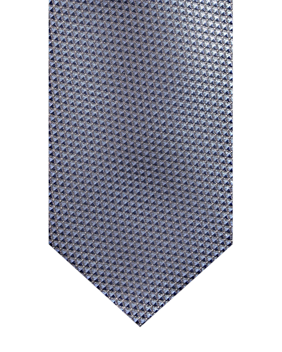 Blue Micro Geo Italian Silk Tie