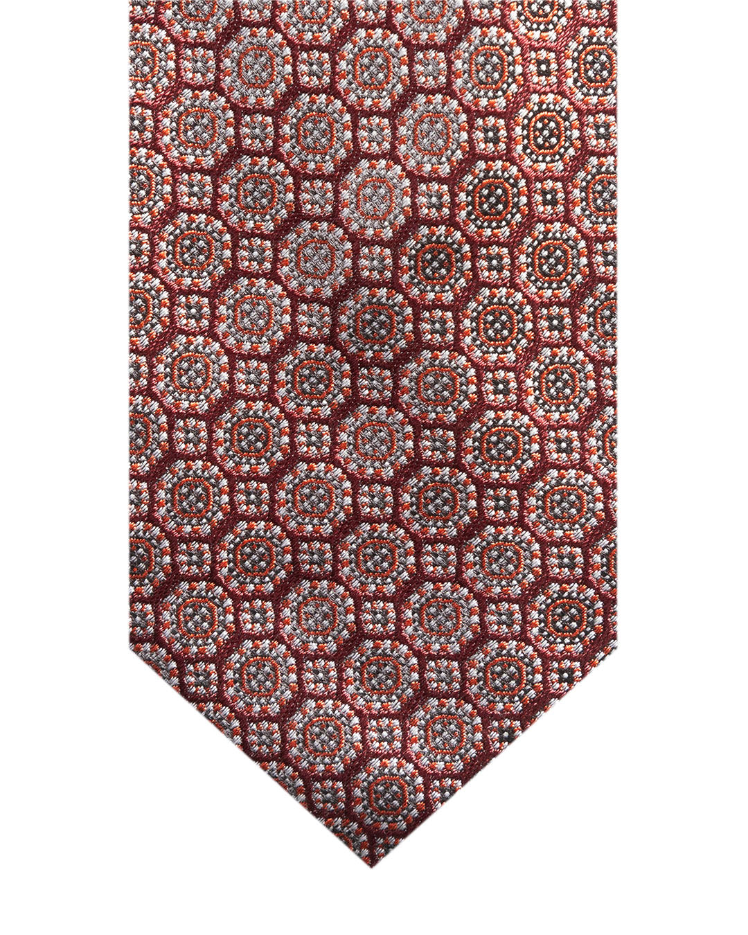 Red Mini Medallions Italian Silk Tie