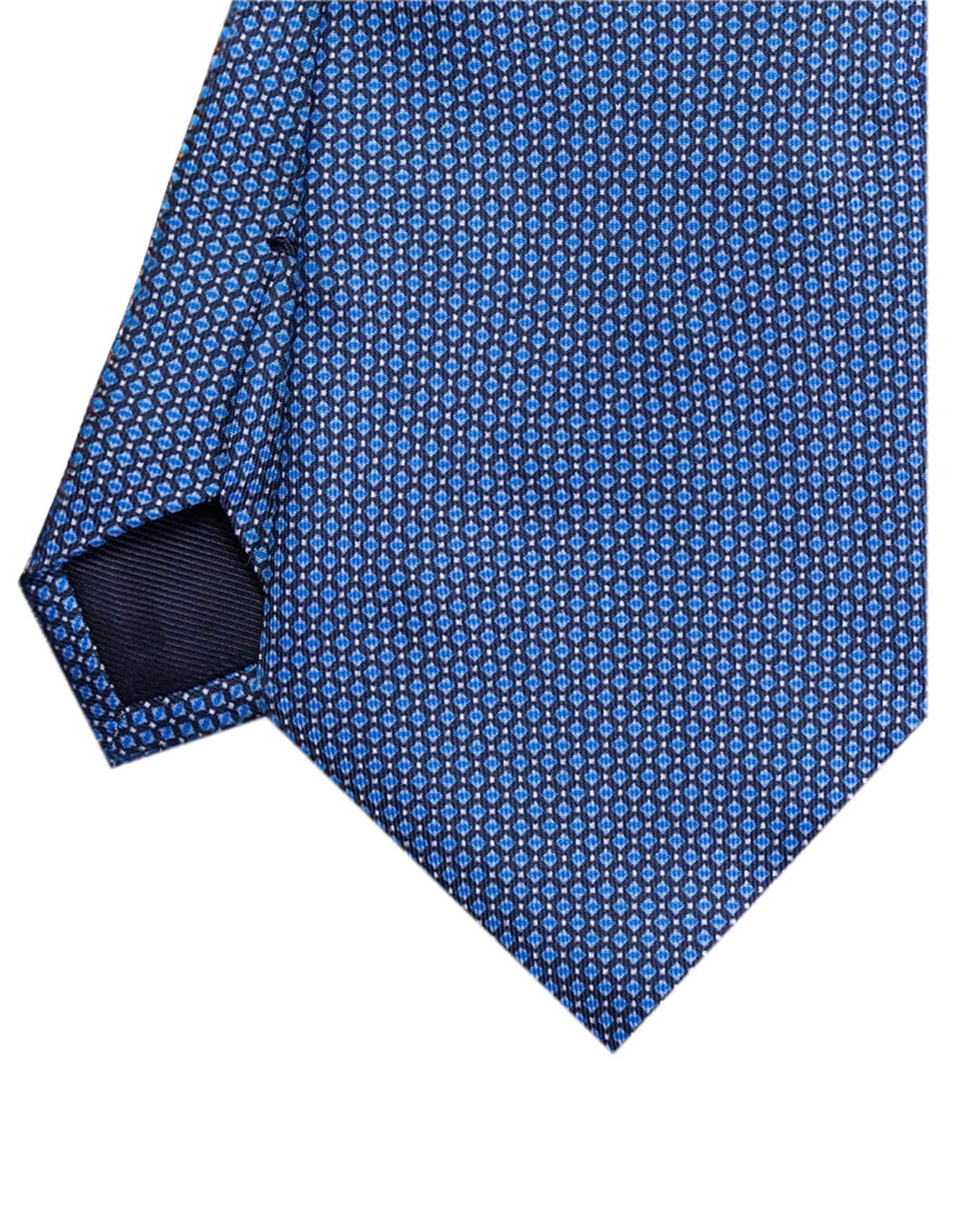 Blue Geometric Italian Silk Tie