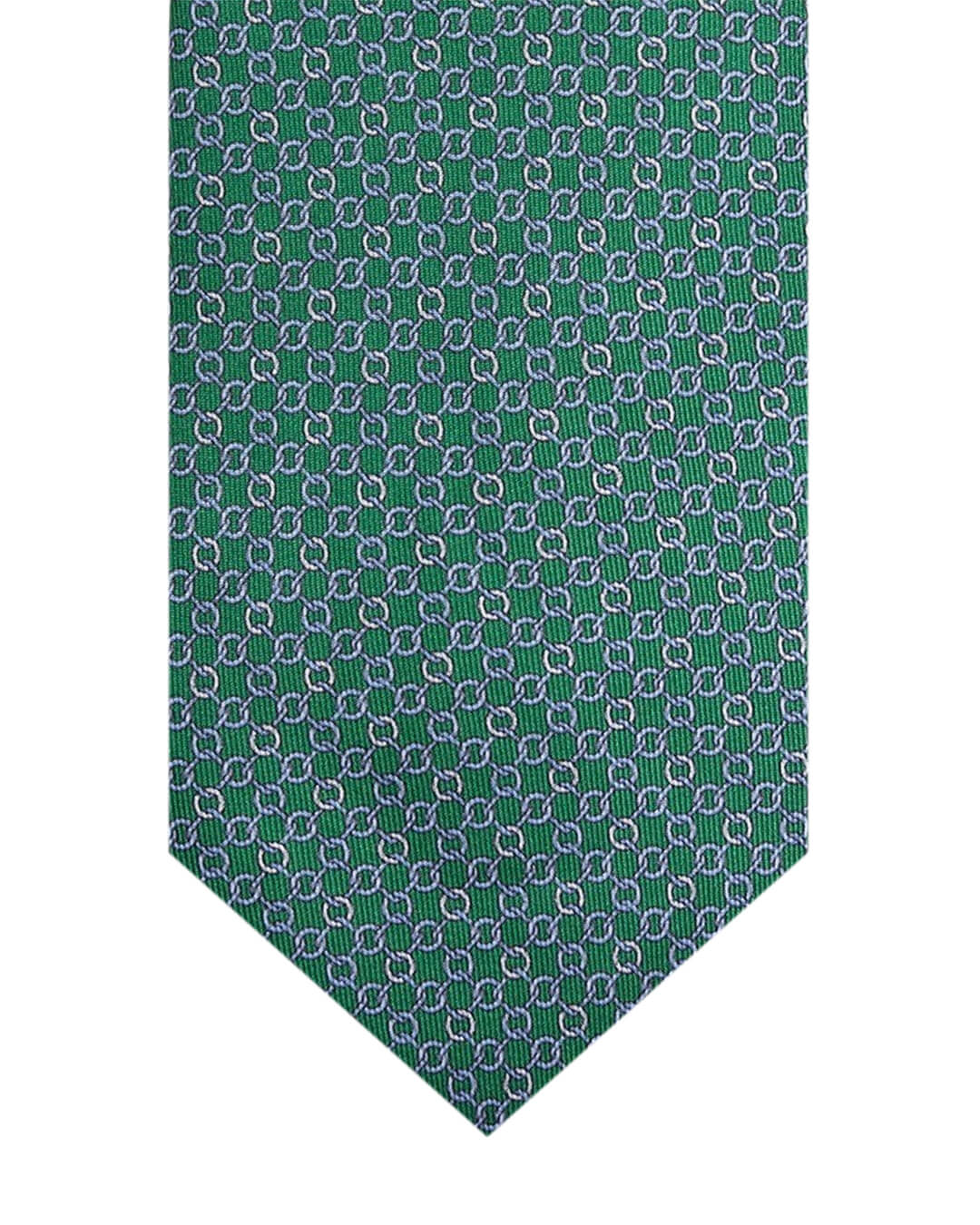 Green Chain Link Italian Silk Tie