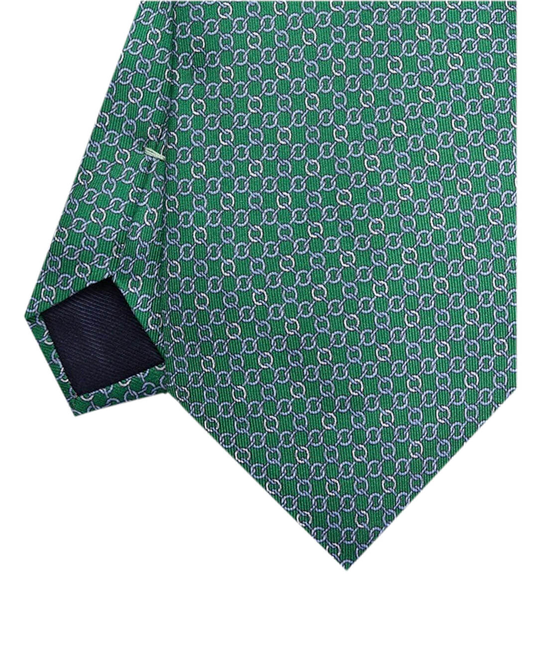 Green Chain Link Italian Silk Tie