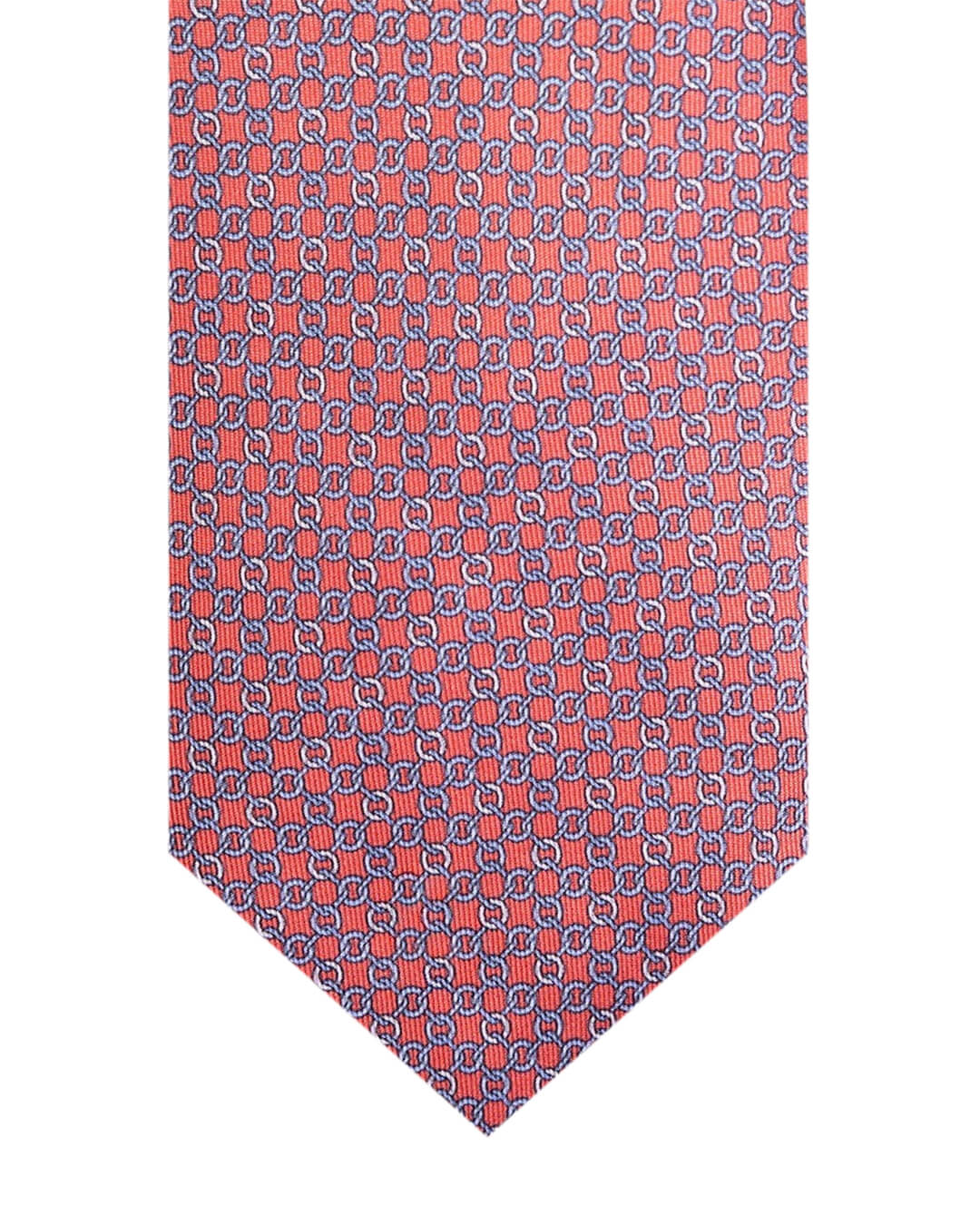 Red Chain Link Italian Silk Tie