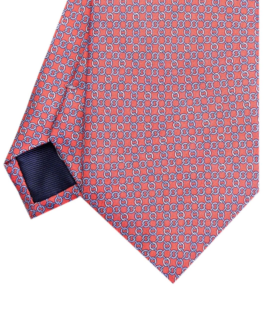 Red Chain Link Italian Silk Tie