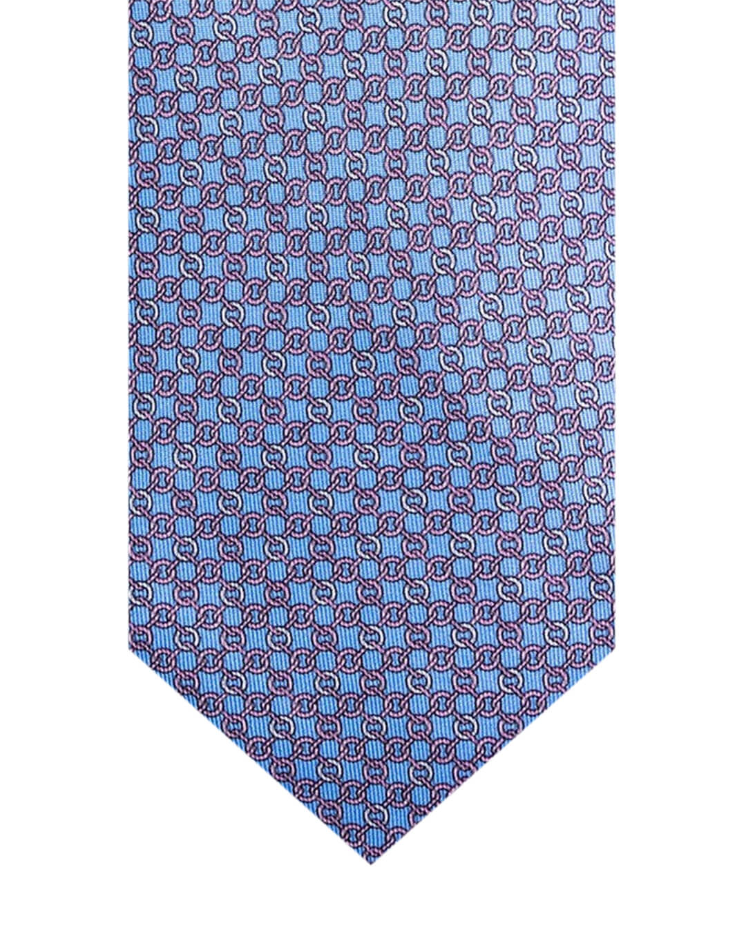 Sky Chain Link Italian Silk Tie