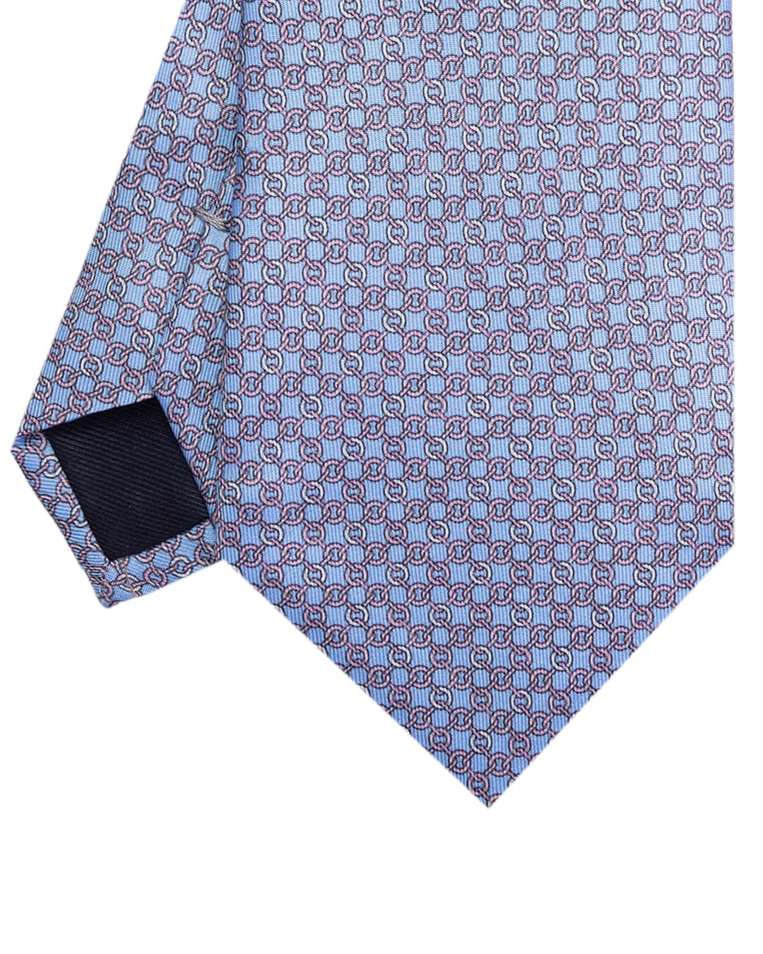 Sky Chain Link Italian Silk Tie