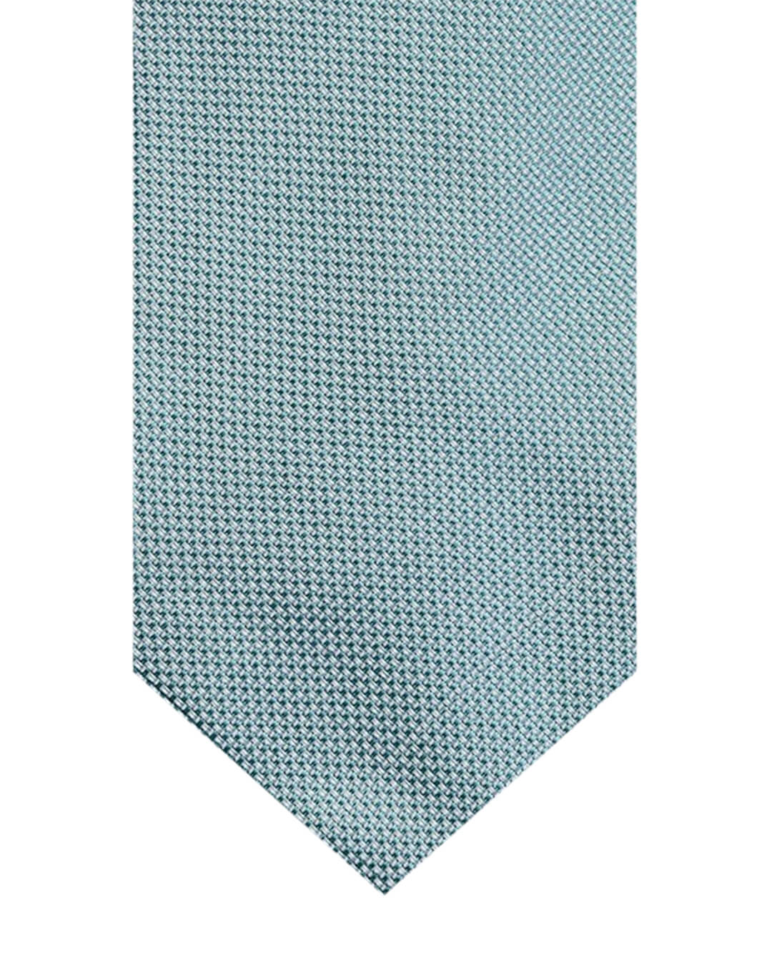 Green Basketweave Italian Silk Tie