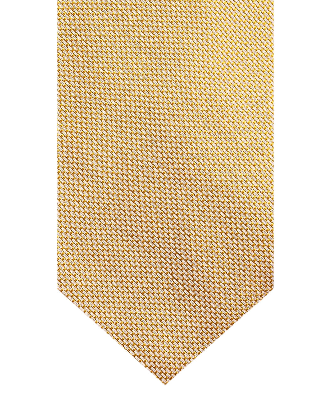 Yellow Basketweave Italian Silk Tie