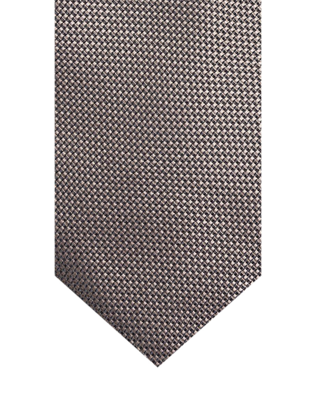 Gold Basketweave Italian Silk Skinny Tie