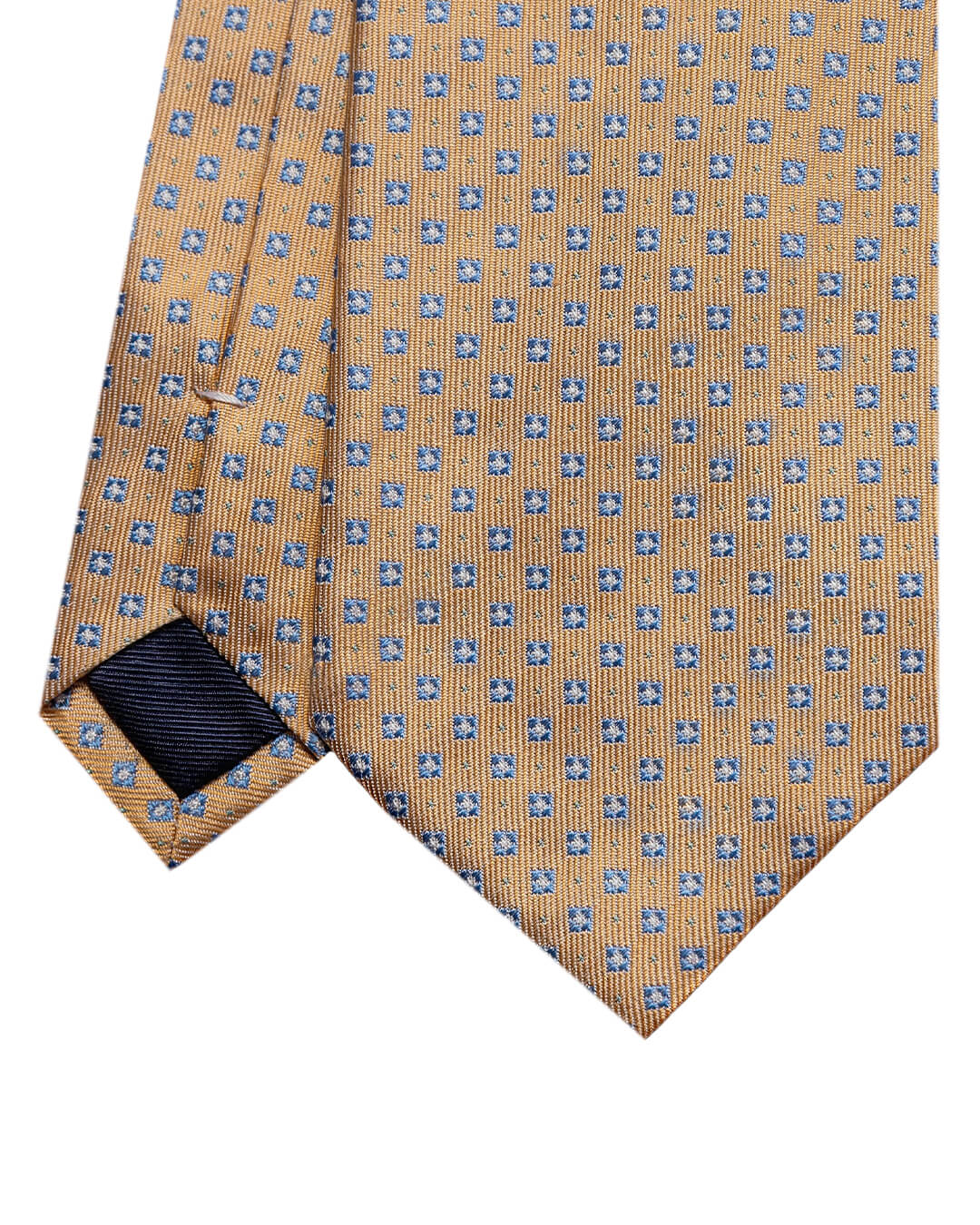 Gold Square & Spot Italian Silk Tie