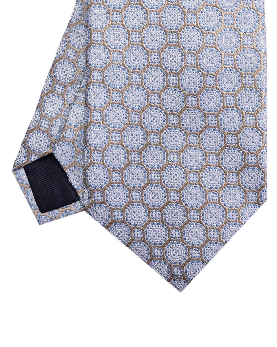 Gold Octagon Italian Silk Tie