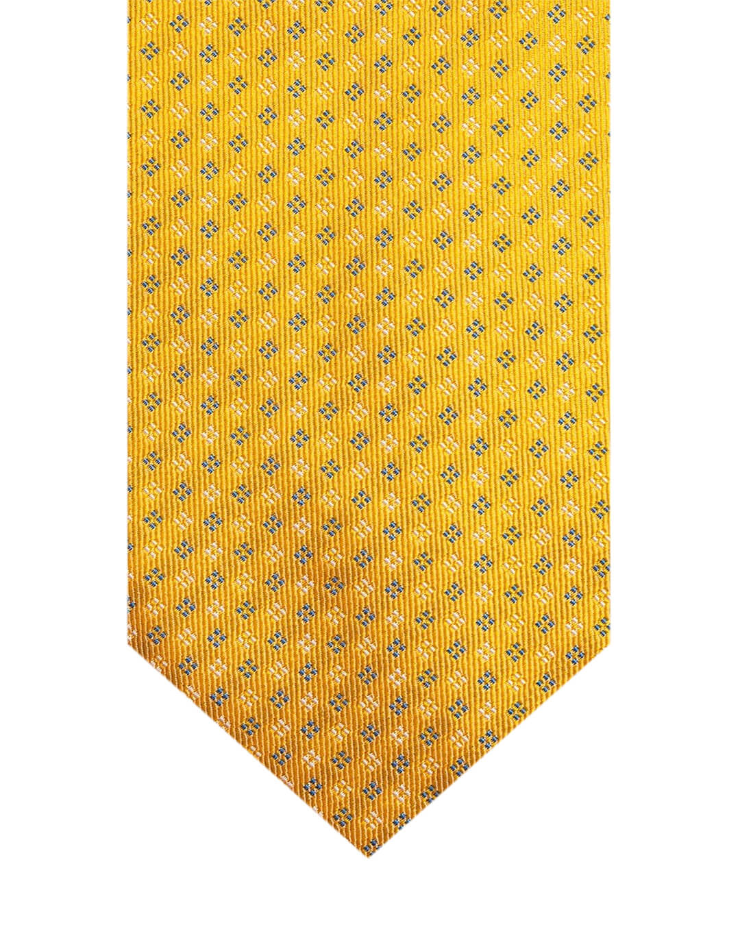 Gold Dotted Diamond Italian Silk Tie