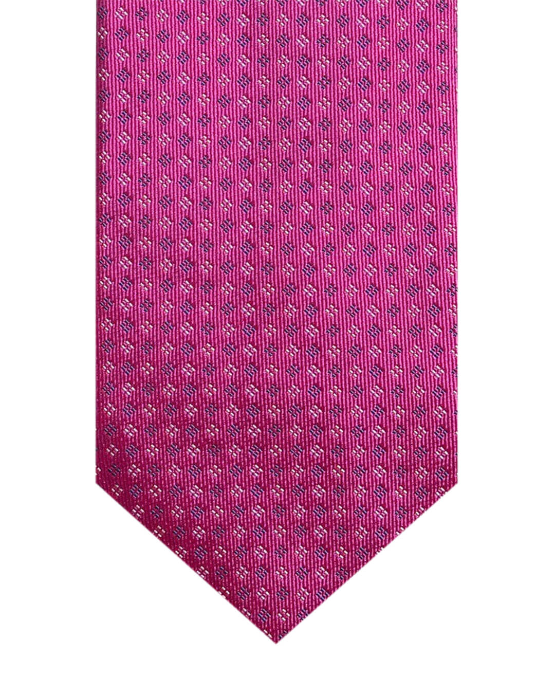 Pink Dotted Diamond Italian Silk Tie