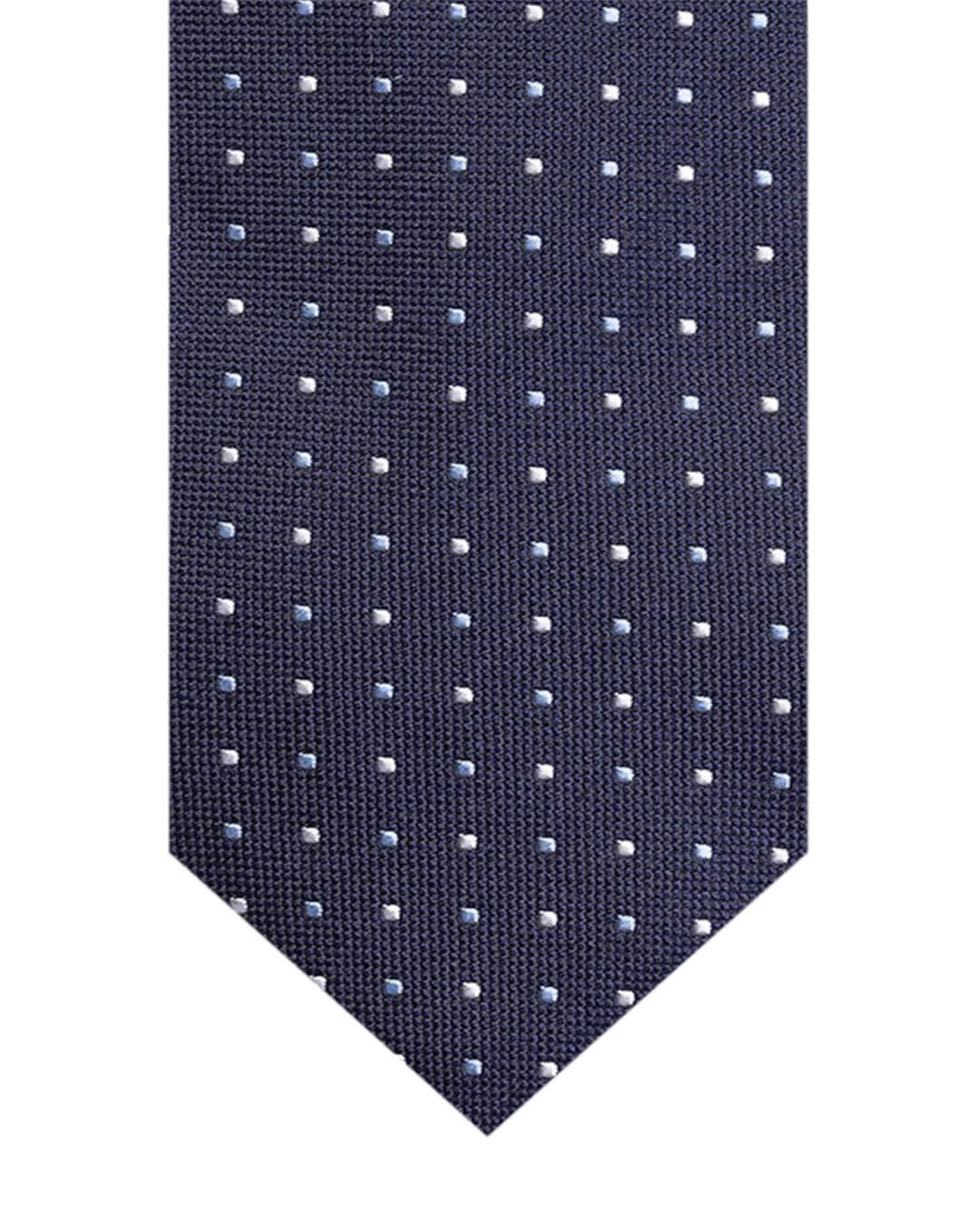 Navy Two Colour Spot Italian Silk Tie