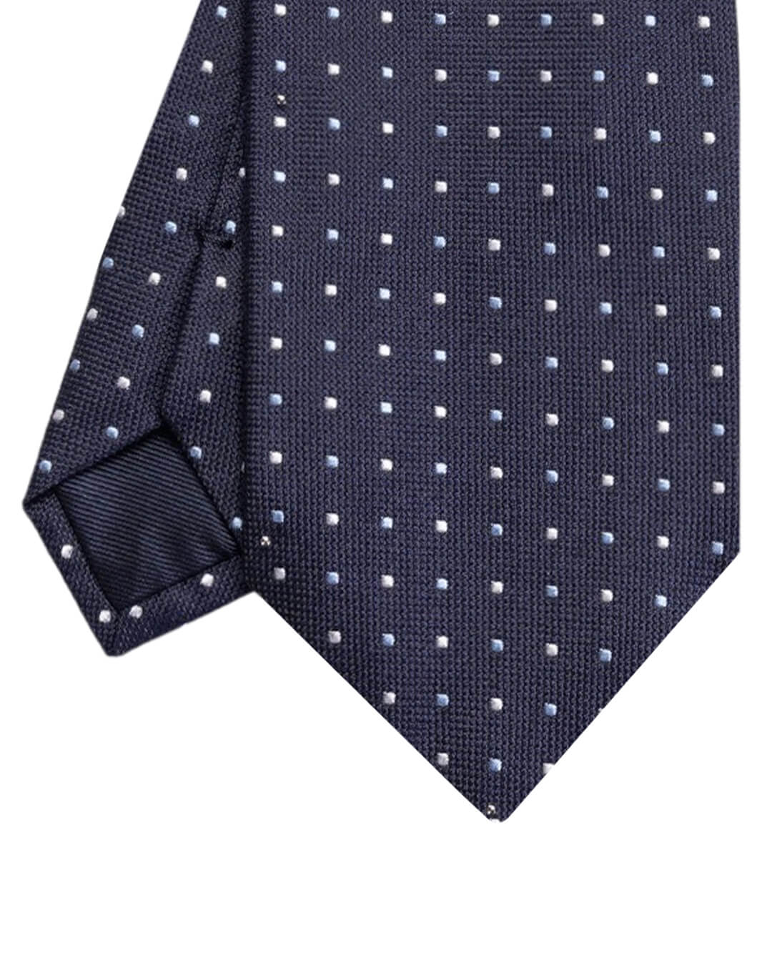 Navy Two Colour Spot Italian Silk Tie