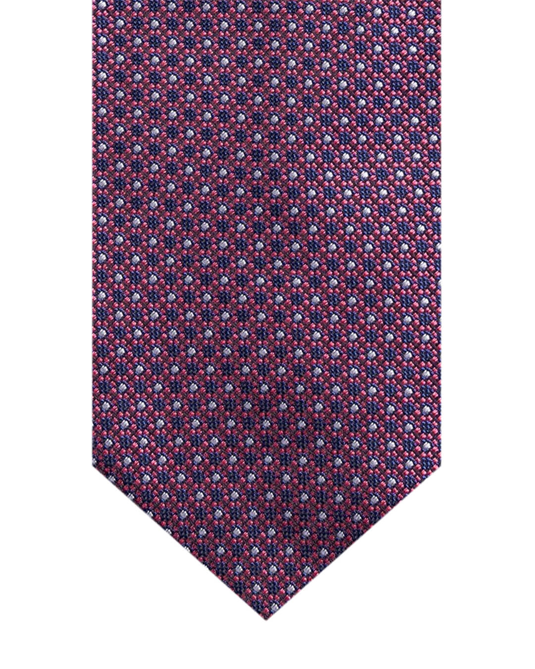 Pink Geometric Italian Silk Tie