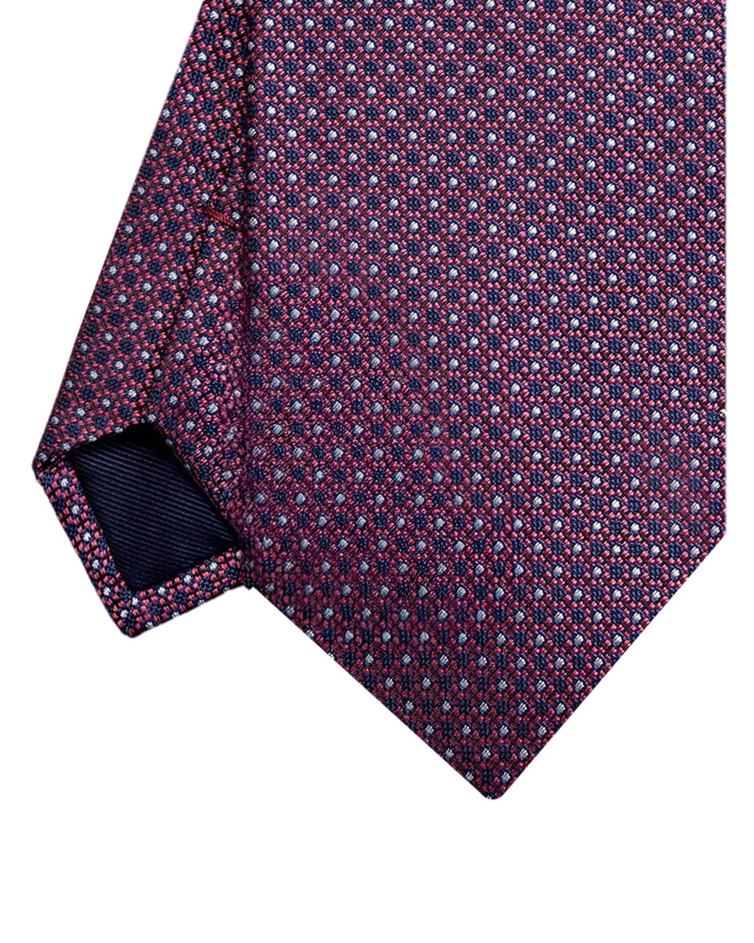 Pink Geometric Italian Silk Tie