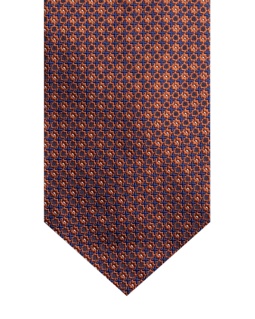 Gagliardi Orange Criss Cross Italian Silk Tie