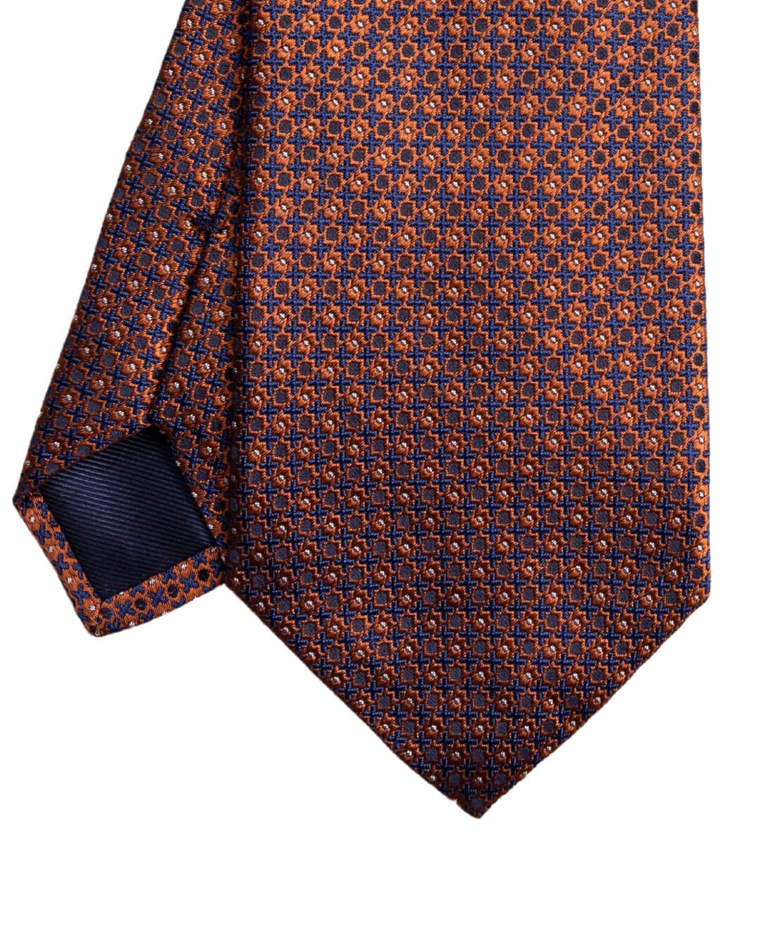 Gagliardi Orange Criss Cross Italian Silk Tie