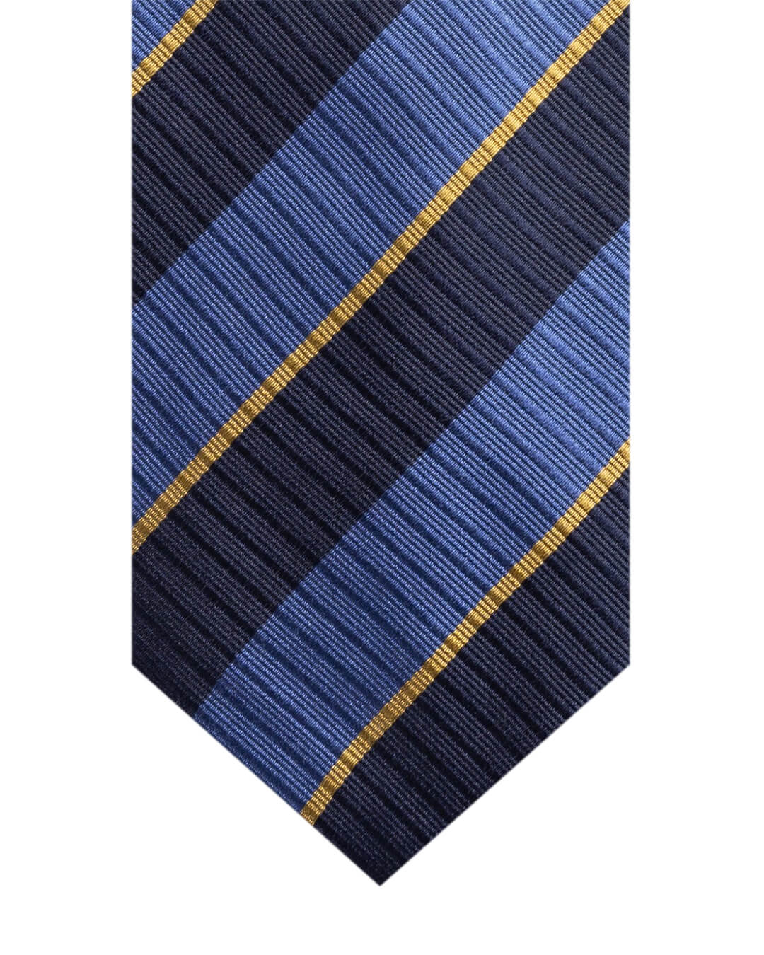 Gagliardi Blue Wide Striped Italian Silk Tie