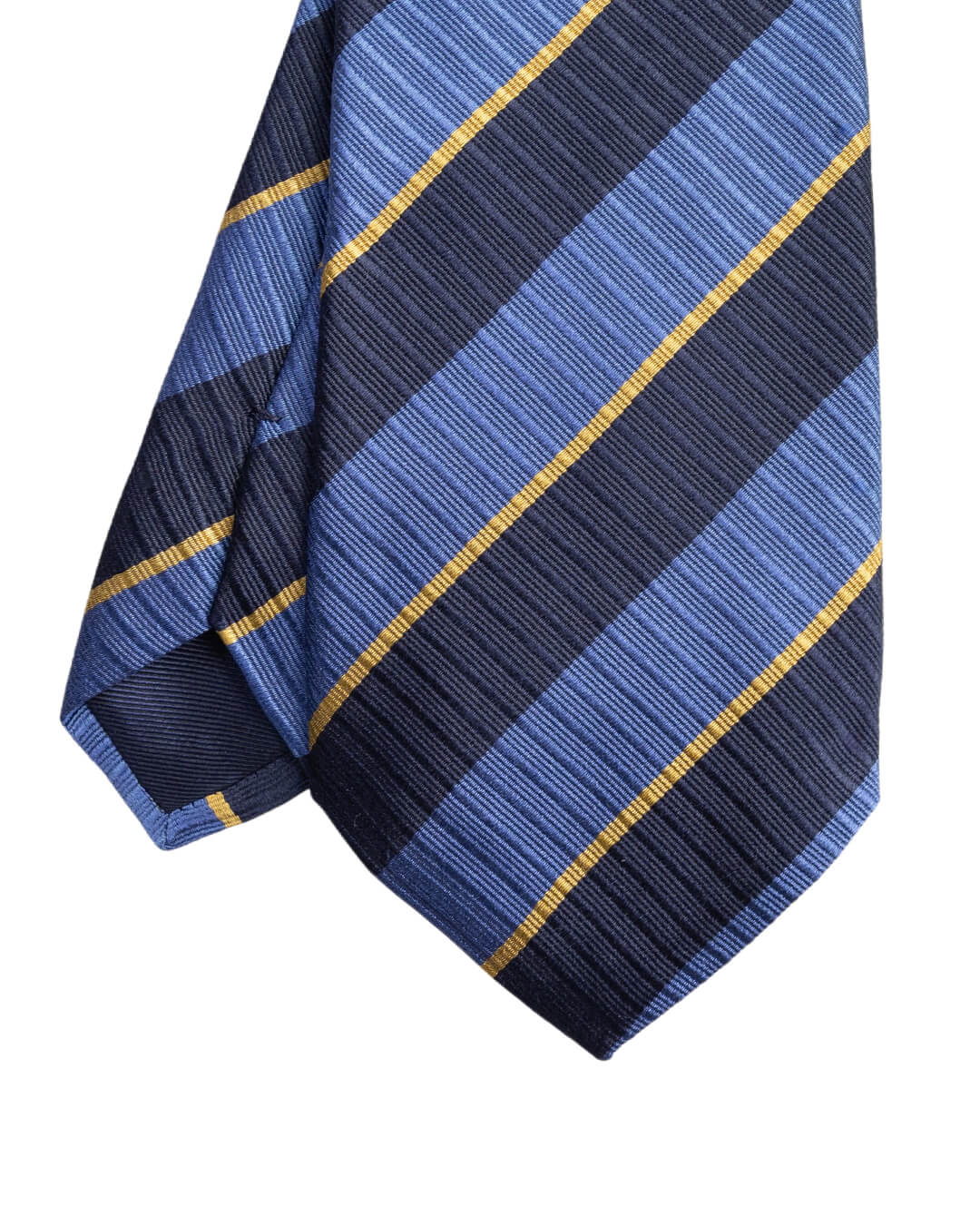 Gagliardi Blue Wide Striped Italian Silk Tie