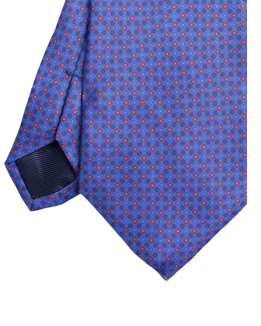 Gagliardi Blue Circles Print Italian Silk Tie