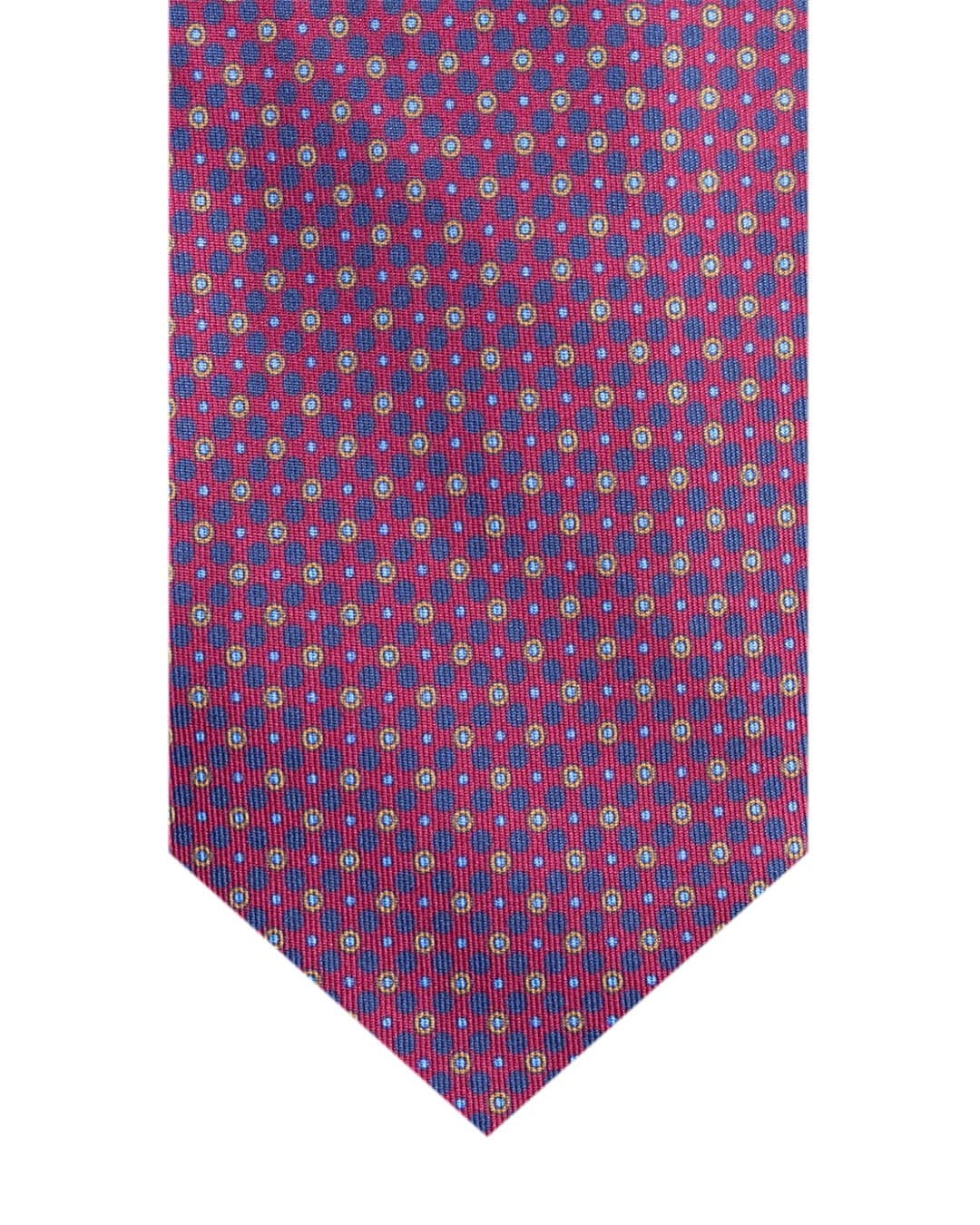 Gagliardi Pink Circles Print Italian Silk Tie
