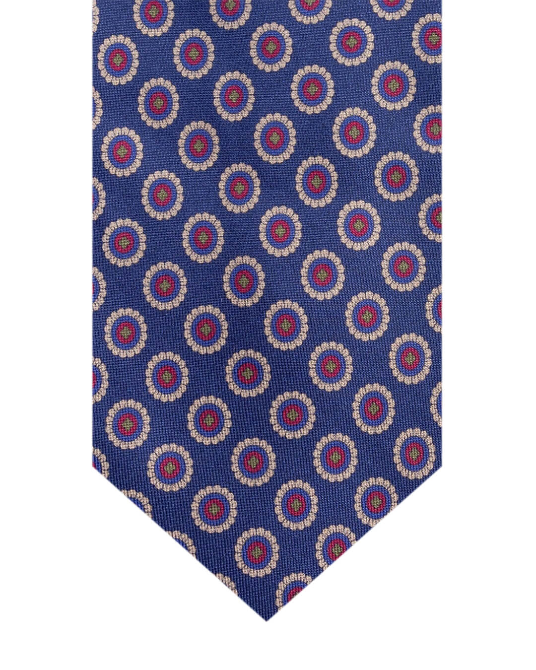 Gagliardi Navy Floral Print Italian Silk Tie