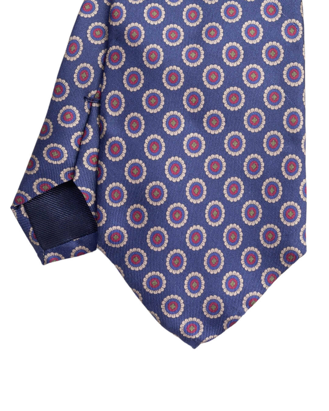 Gagliardi Navy Floral Print Italian Silk Tie