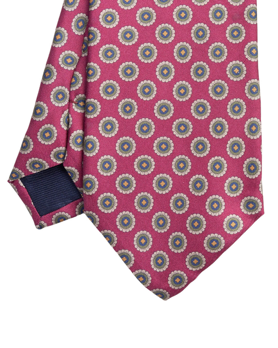 Gagliardi Red Floral Print Italian Silk Tie