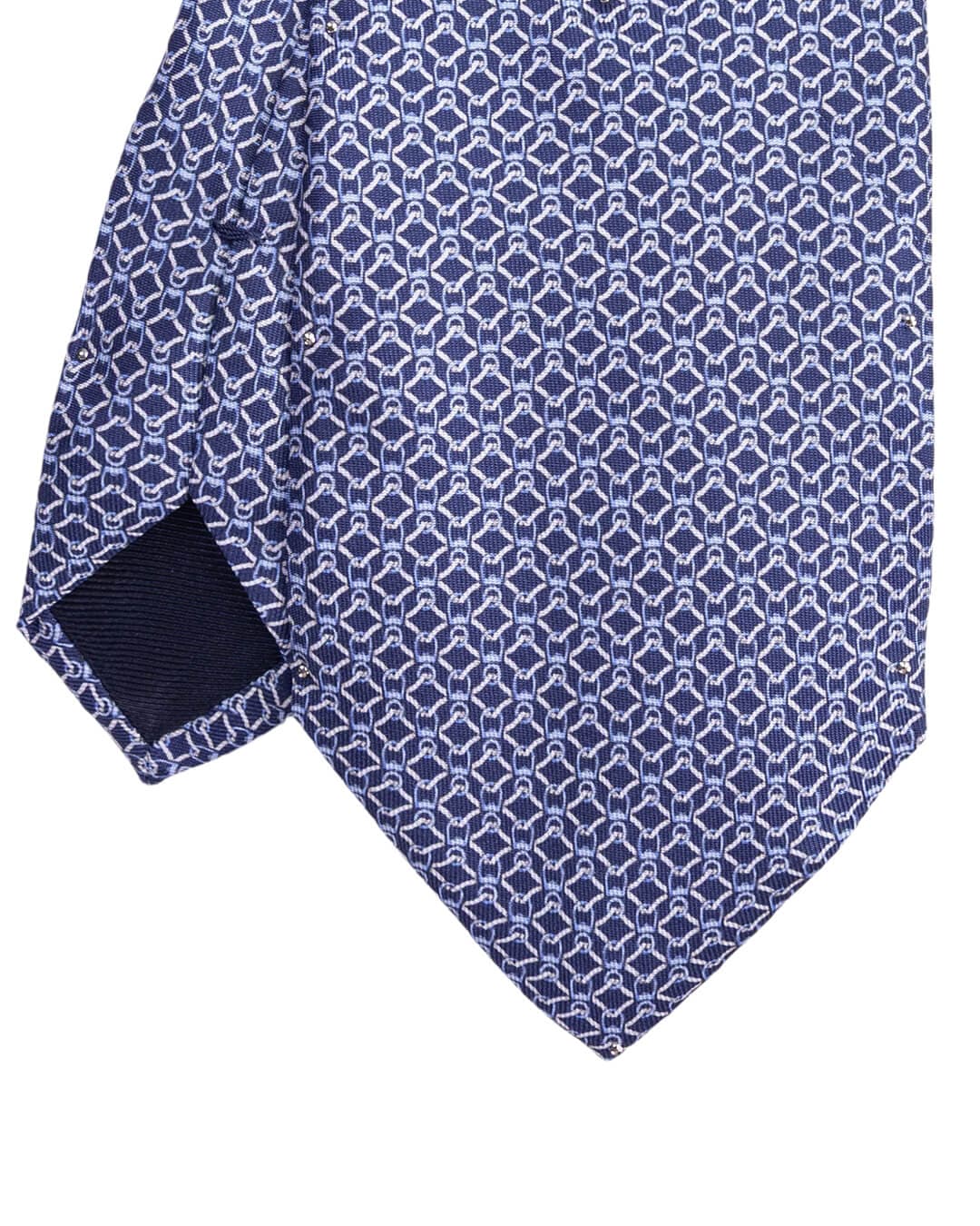 Gagliardi Blue Chain Link Print Italian Silk Tie