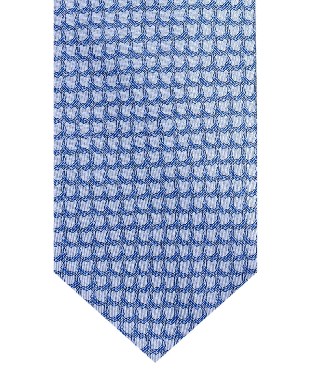 Gagliardi Sky Chain Link Print Italian Silk Tie