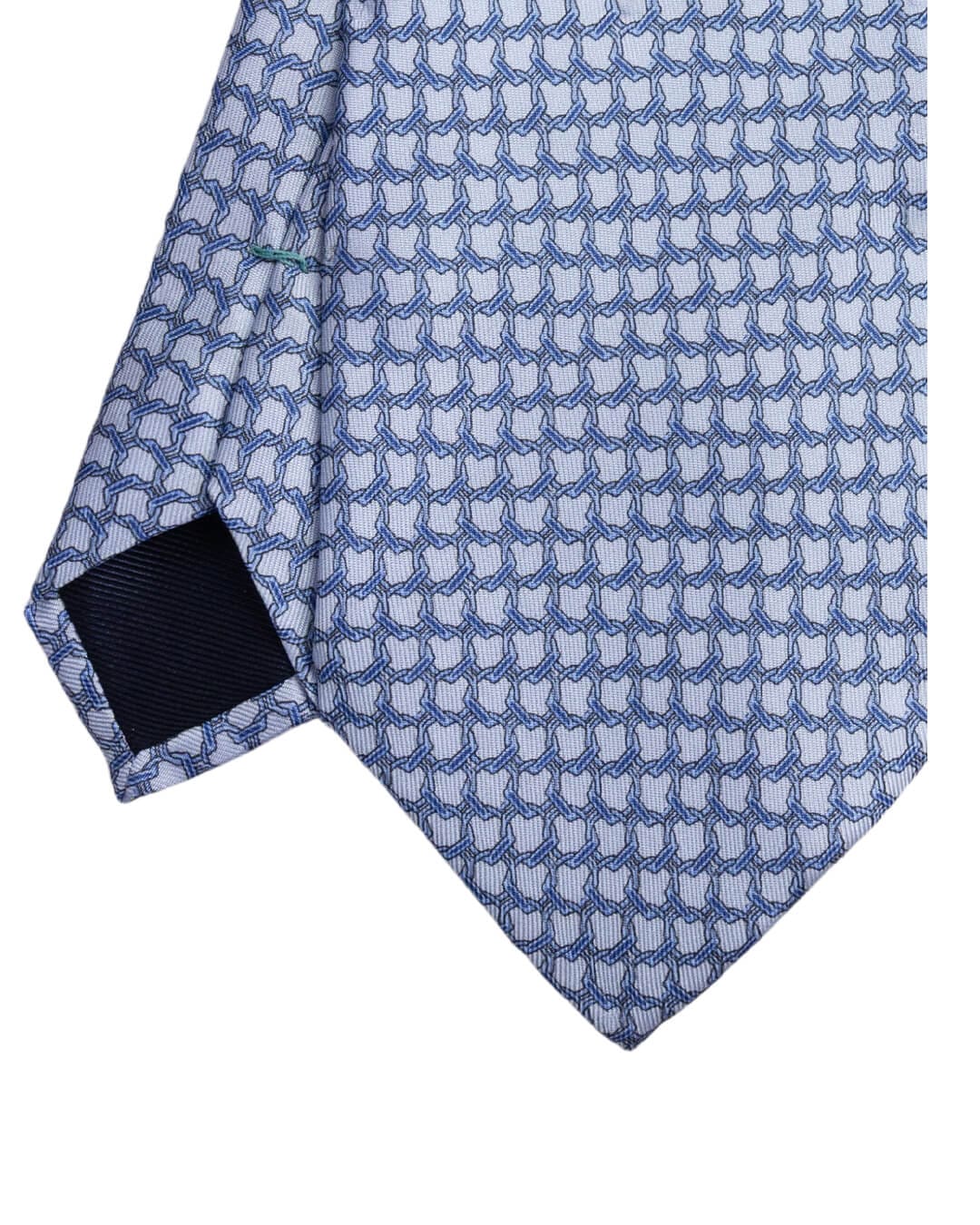 Gagliardi Sky Chain Link Print Italian Silk Tie