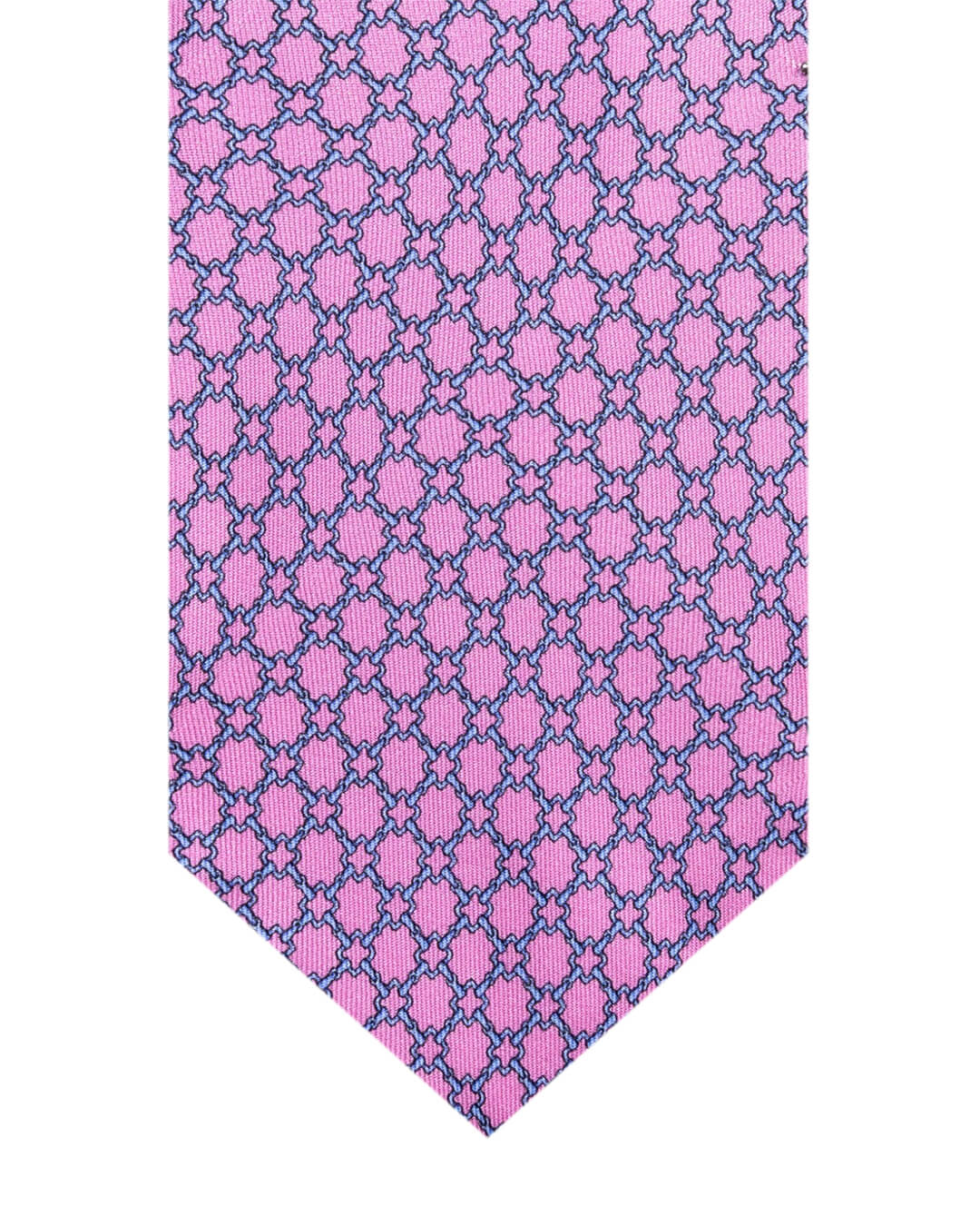 Gagliardi Pink Chain Link Print Italian Silk Tie