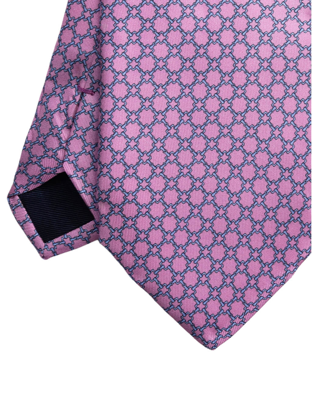 Gagliardi Pink Chain Link Print Italian Silk Tie