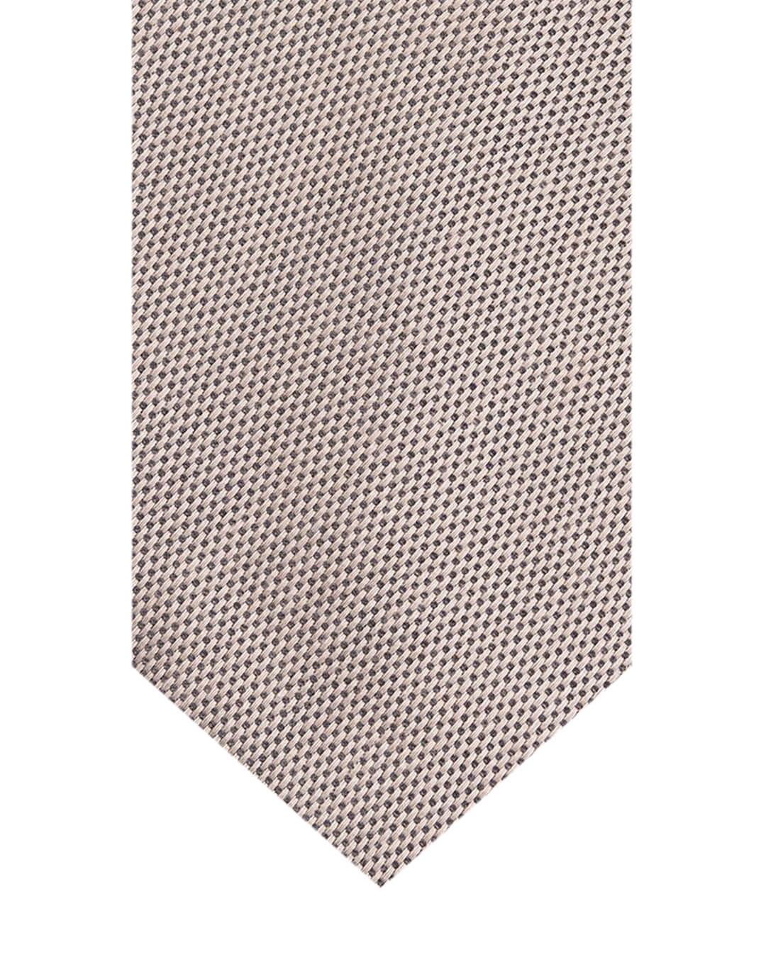 Beige Italian Cotton Silk Cashmere Tie