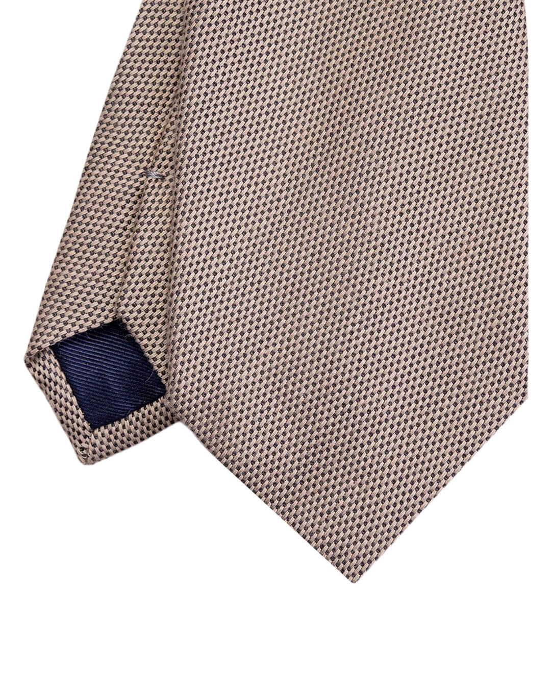 Beige Italian Cotton Silk Cashmere Tie