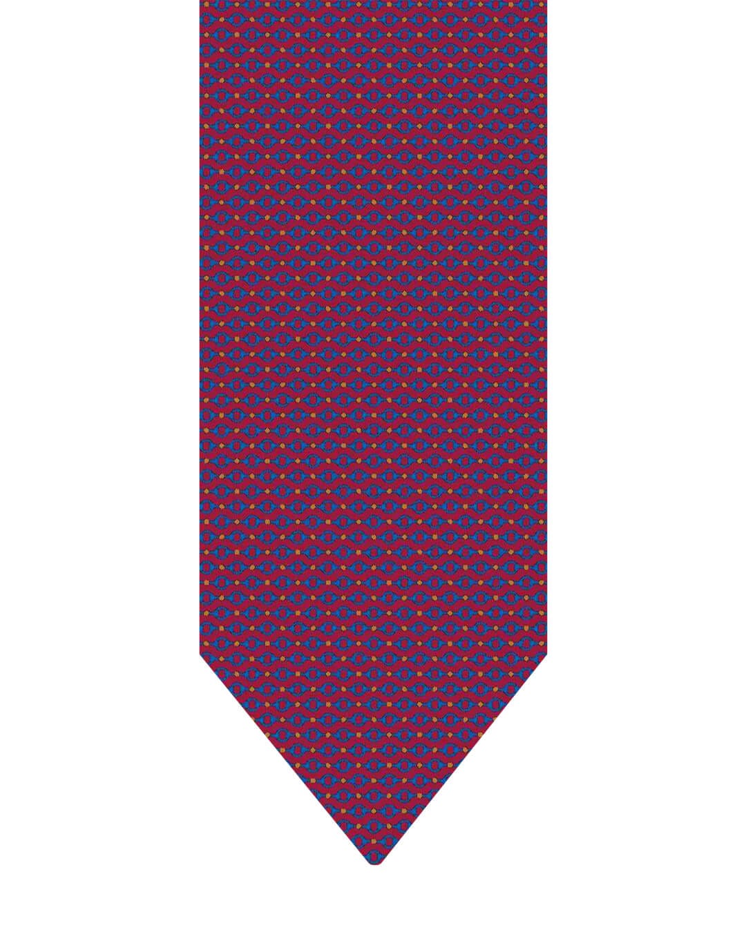 Gagliardi Magenta Tie Italian Silk Printed Oval Links