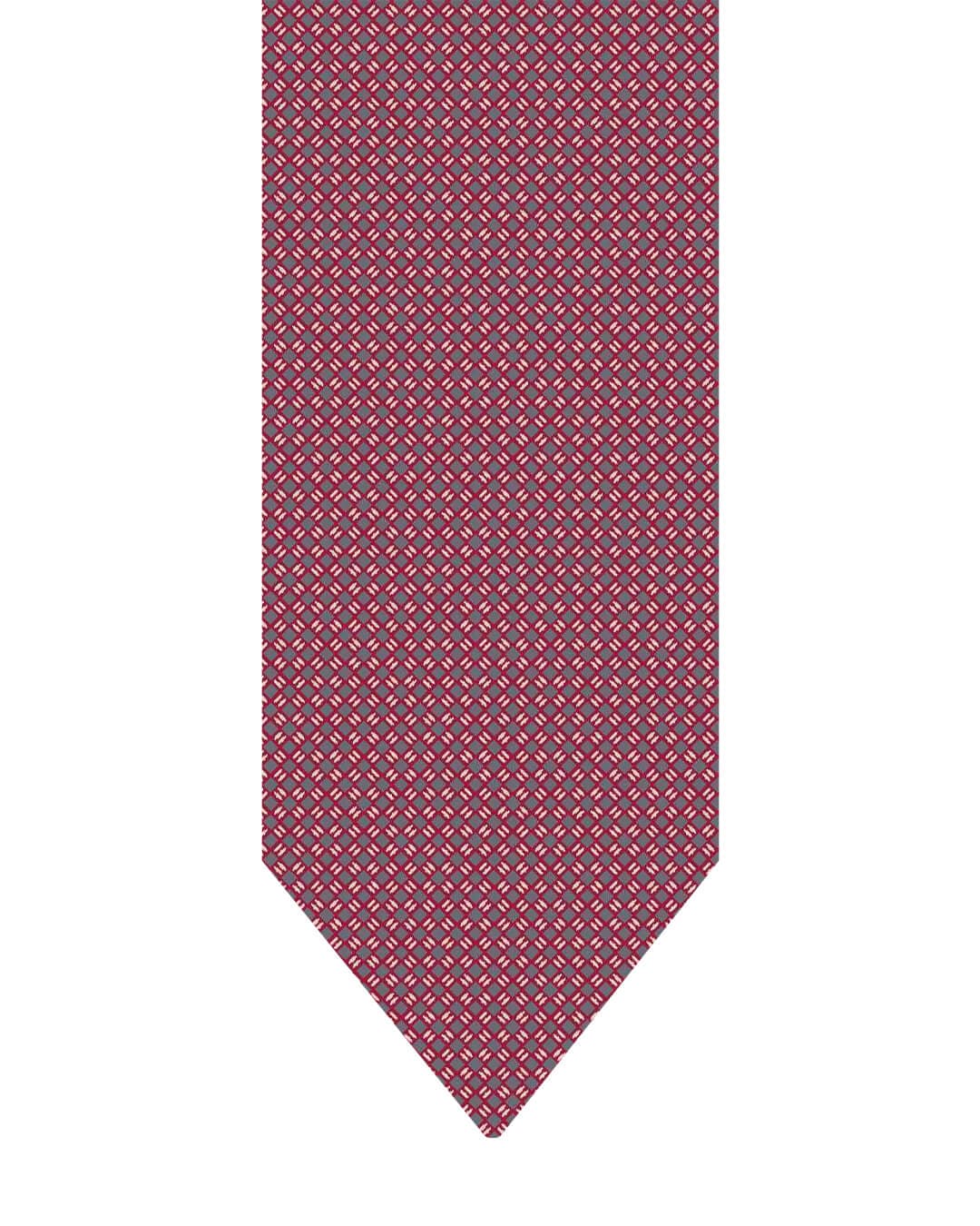 Gagliardi Red Tie Italian Silk Printed Circles