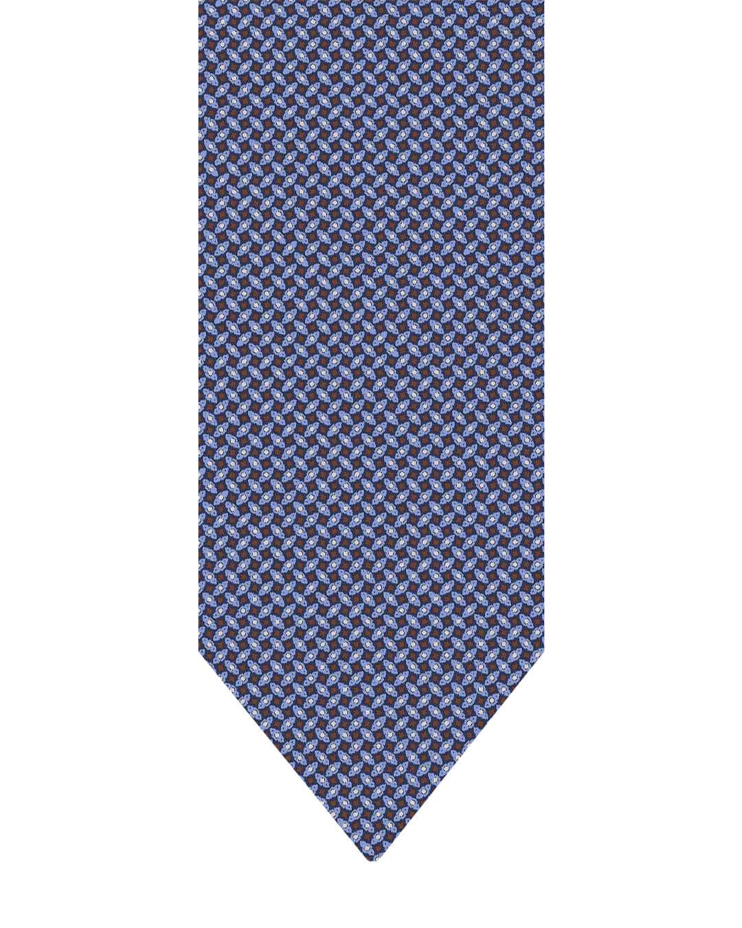 Gagliardi Blue Tie Italian Silk Printed Propellers
