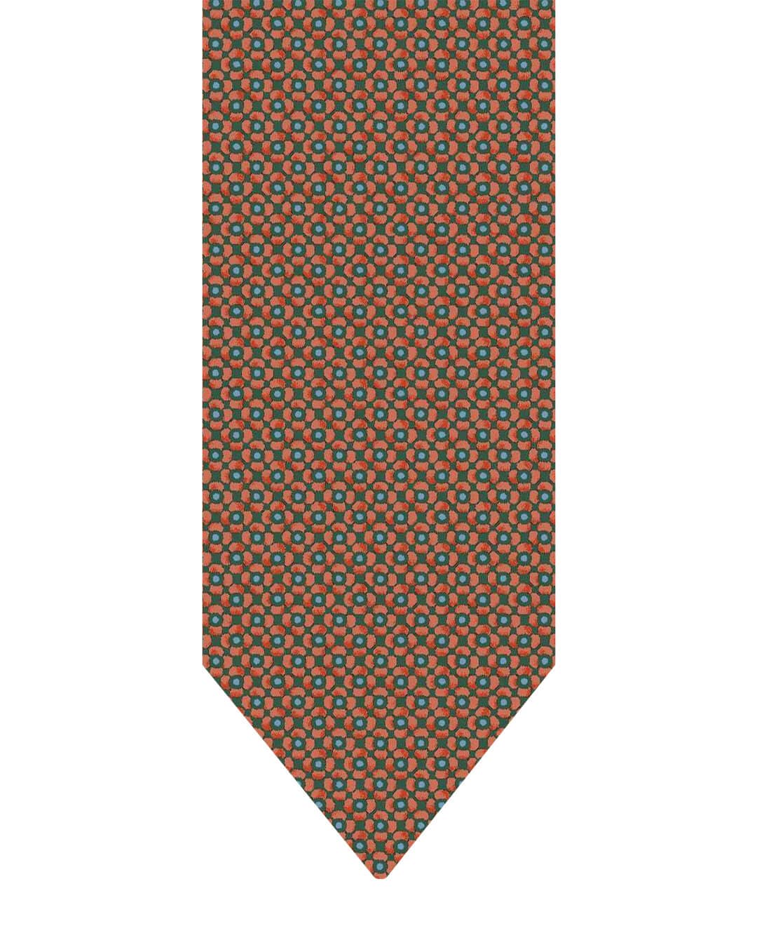 Gagliardi Orange Tie Italian Silk Printed Floral