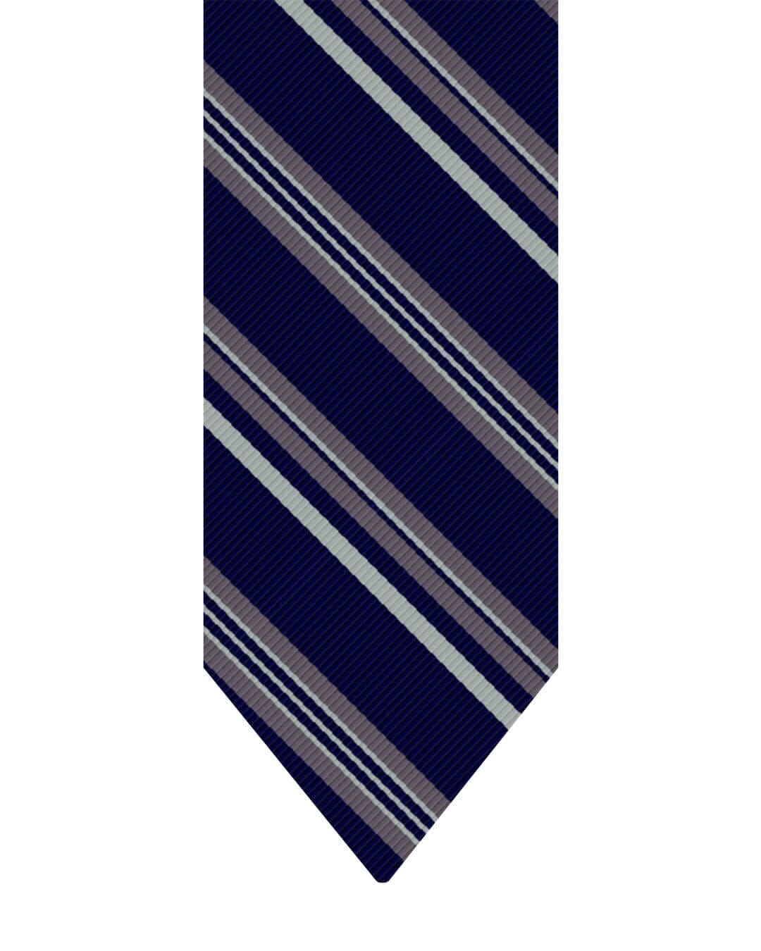 Gagliardi Navy Tie Italian Silk Ottoman Stripe